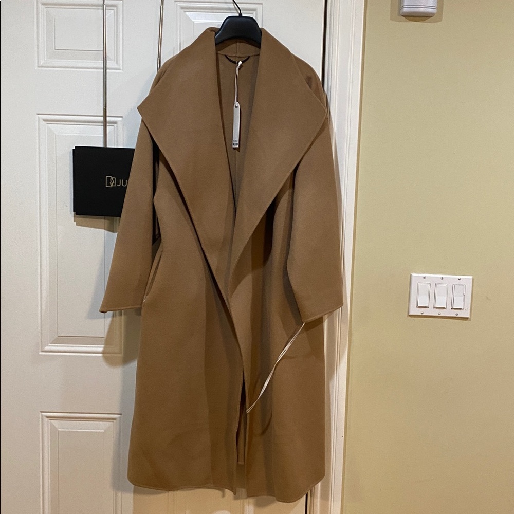 New The Curated Wrap Coat Cashmere Wool with belt